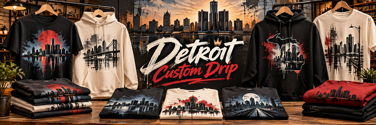 Detroit Custom Drip tees and hoodies collection