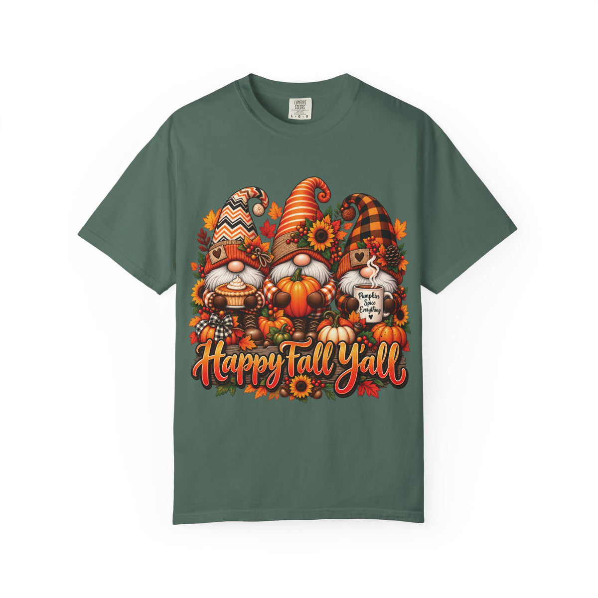 Happy Fall Y'all Gnomes T-Shirt | Autumn Pumpkin Sunflower Tee