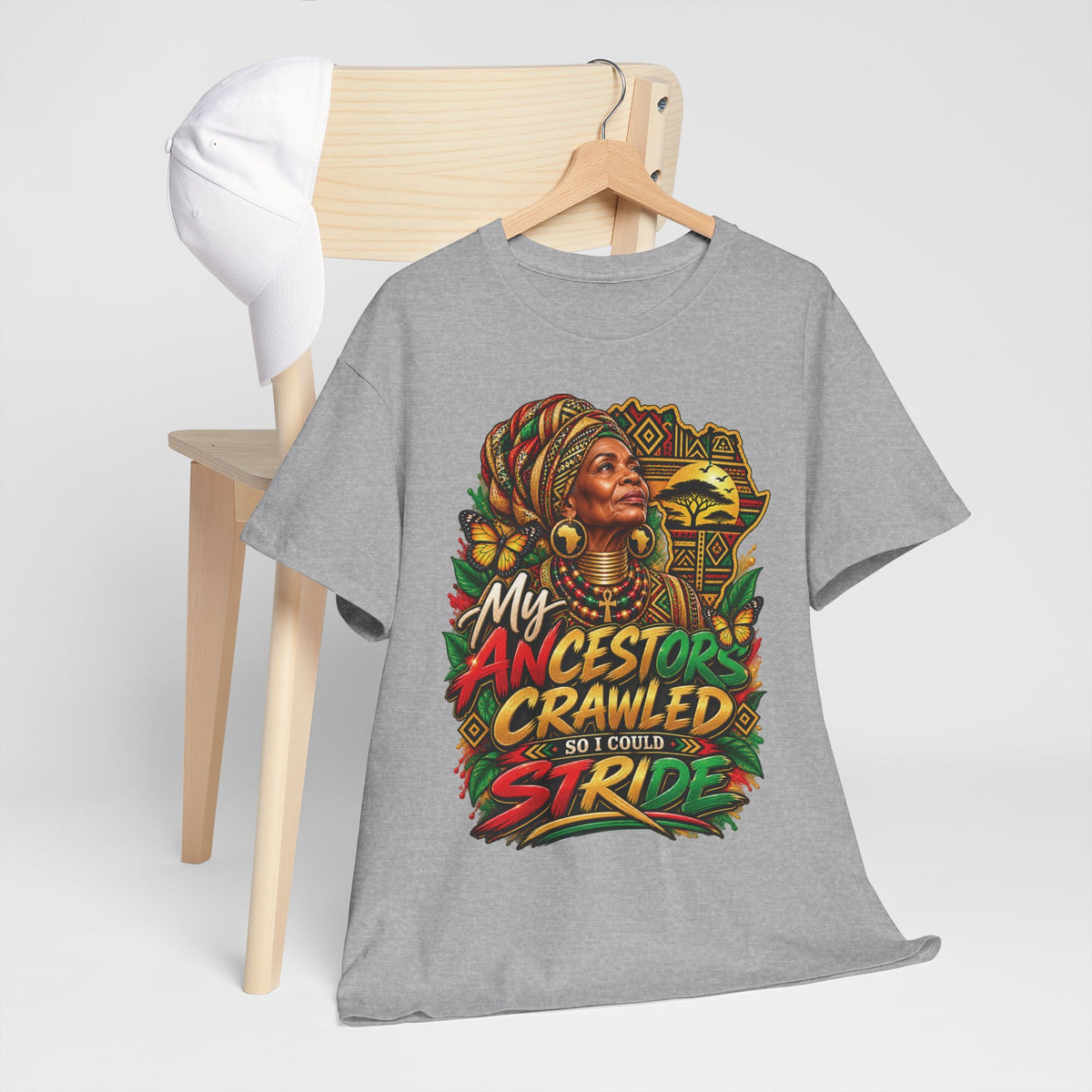 My Ancestors Crawled So I Could Stride T-Shirt | Afrocentric Heritage Pride Tee
