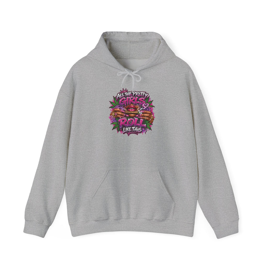 Girls Who Rock Roll Skate Hoodie | Retro Neon Skate Graphic