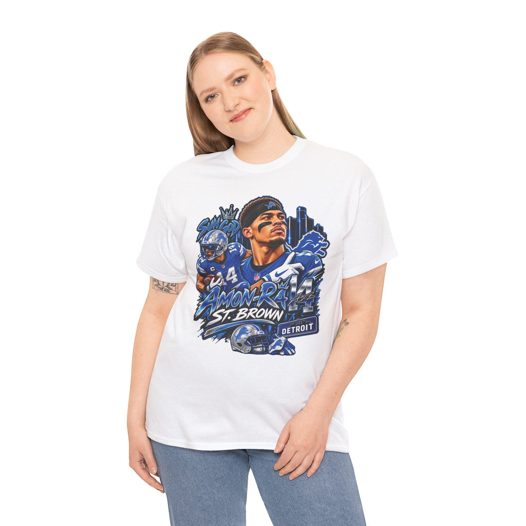 Amon-Ra St. Brown Detroit Football Tee | NFL Lions Player Graphic