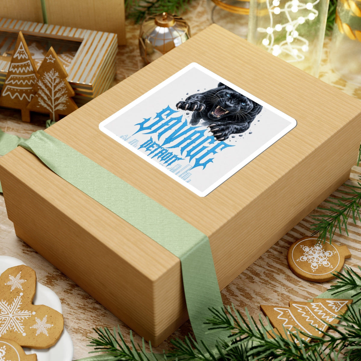 Savage Detroit Panther Kiss-Cut Sticker | Black Panther, Urban City