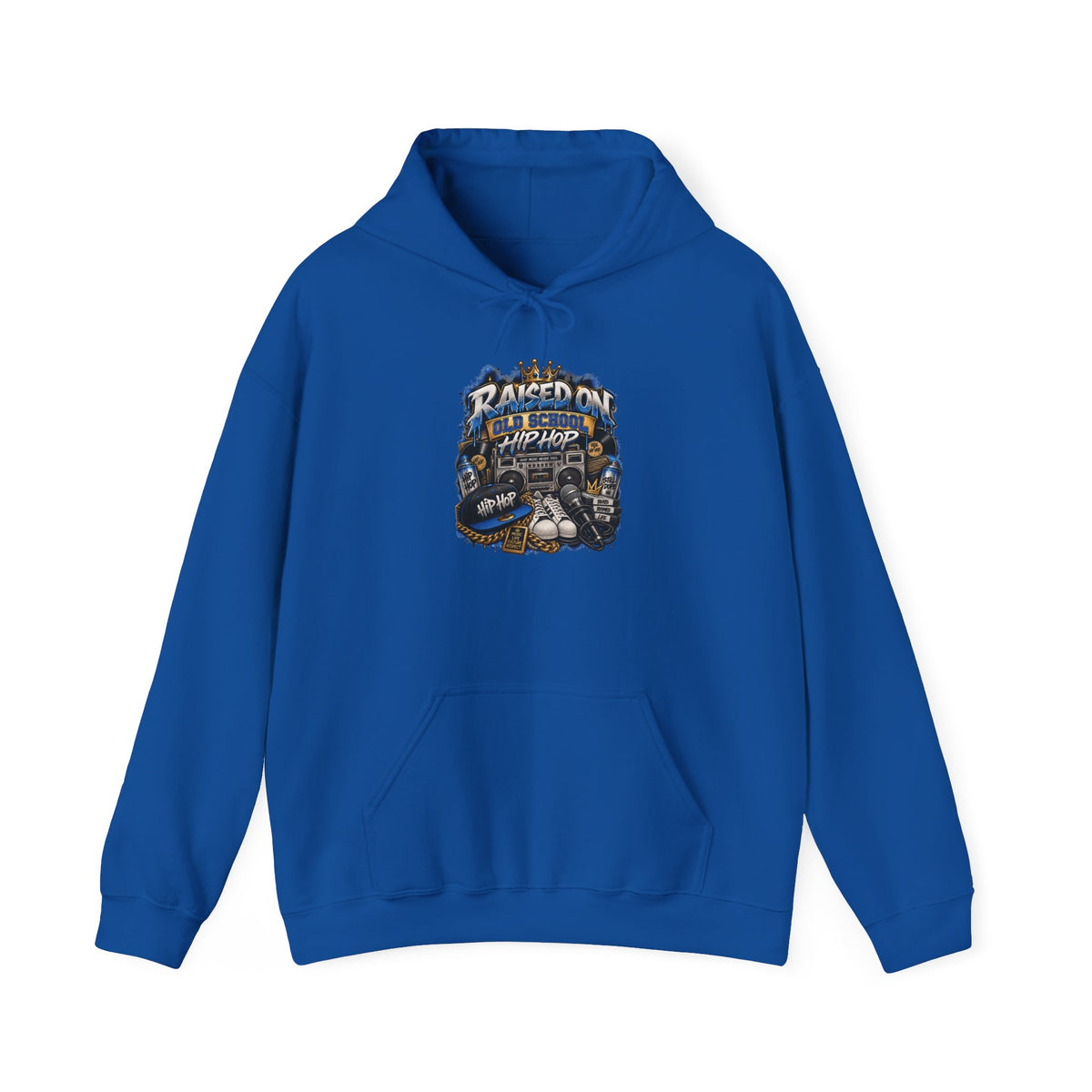 Raised On hip hop Hoodie | Vintage Guitar Skull Band Design