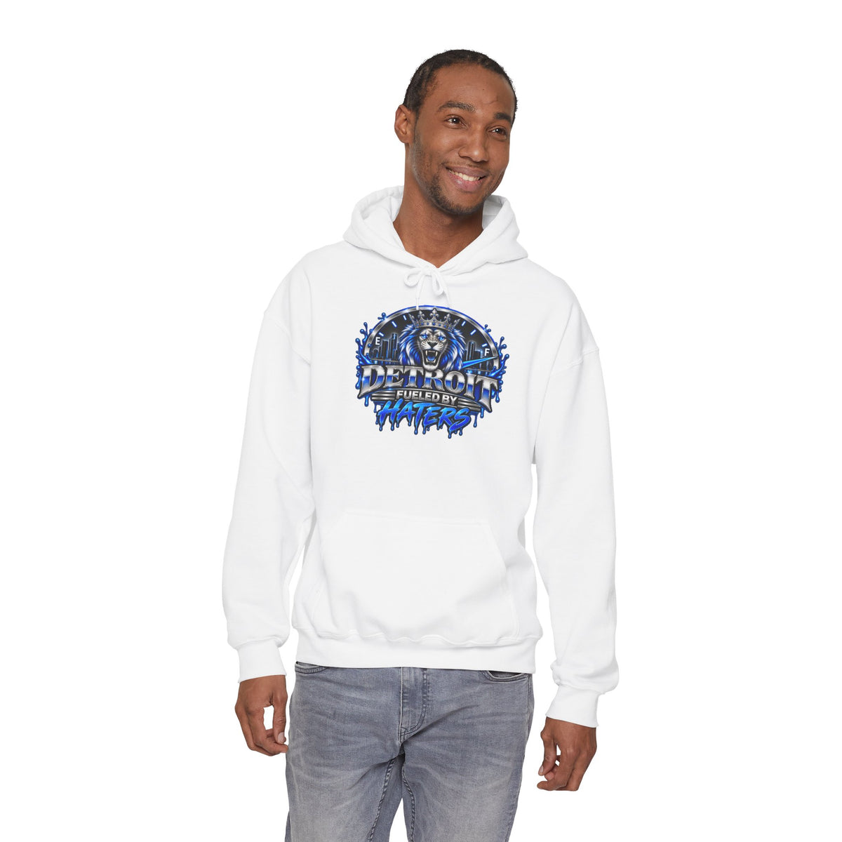 Detroit Graffiti Lion Hoodie | Detroit Drip Streetwear Sweatshirt