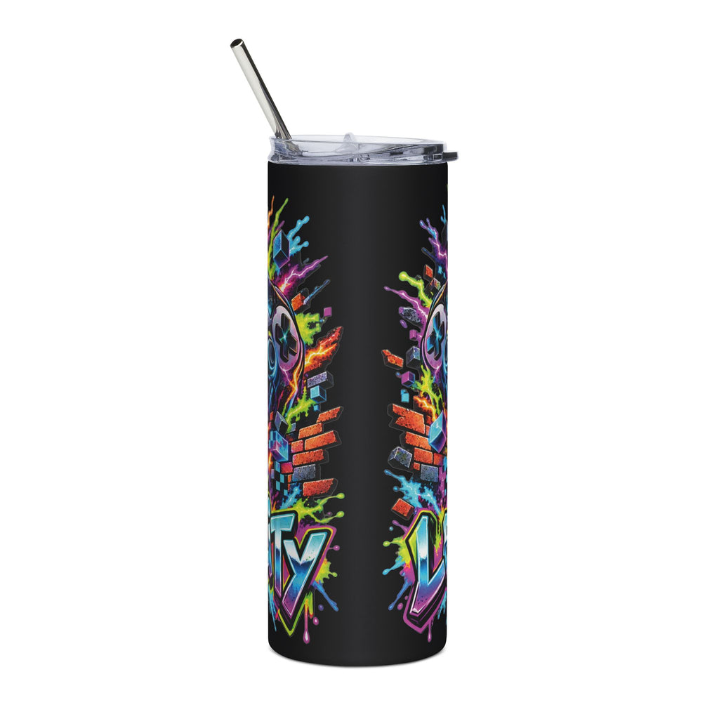 20oz Gaming Tumbler – Colorful Gamer Controller & Level Up Design