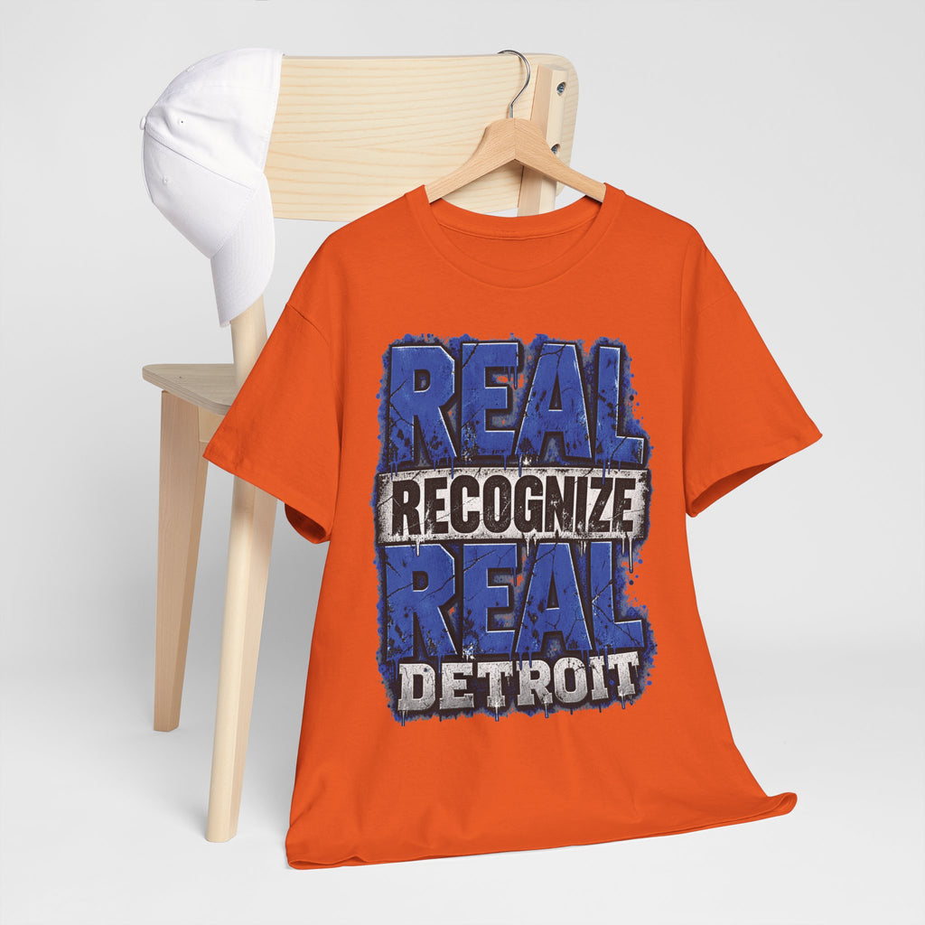Real Recognize Real Detroit T-Shirt | Detroit Pride Tee, Urban Text Design