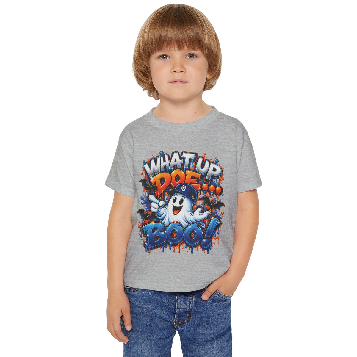 What Up Doe Boo Ghost Toddler T-shirt | Halloween Cute Ghost Tee