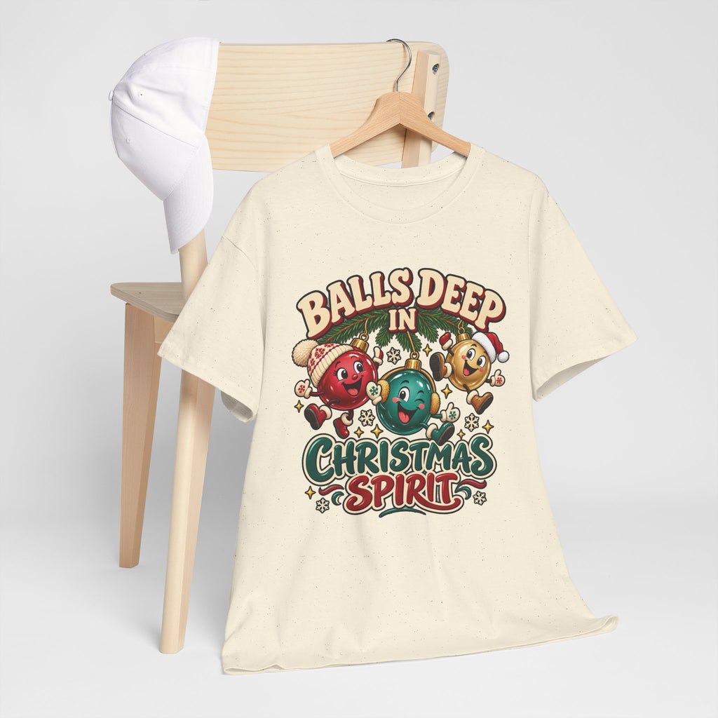 Balls Deep in Christmas Spirit Graphic Tee