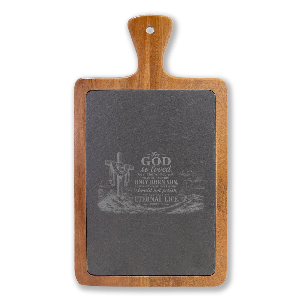 Christian Scripture Engraved Charcuterie Board | Cheese Set