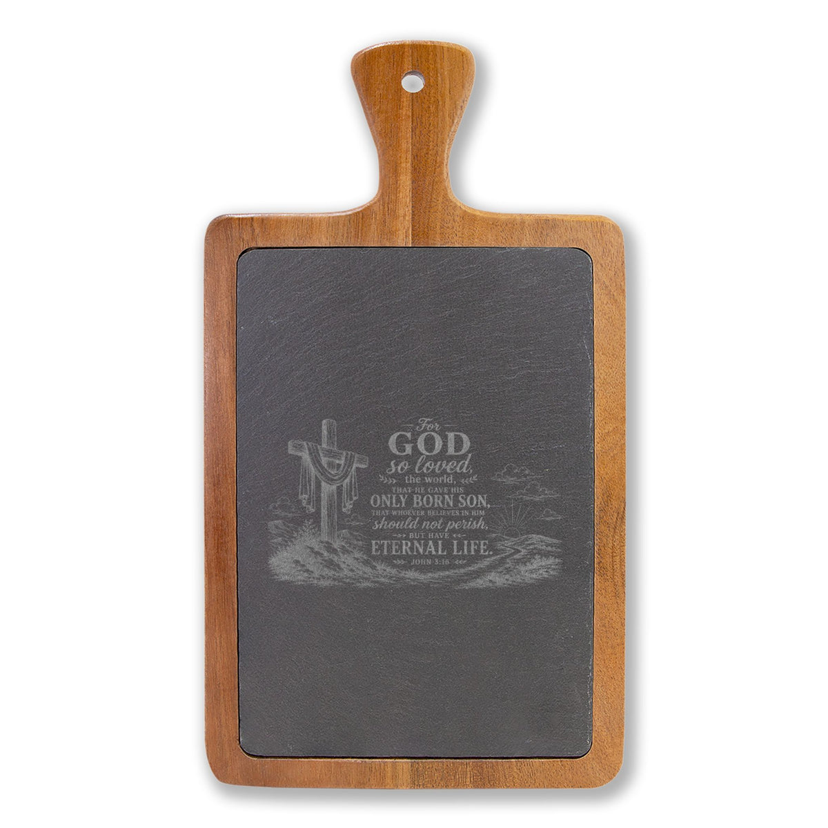 Christian Scripture Engraved Charcuterie Board | Cheese Set