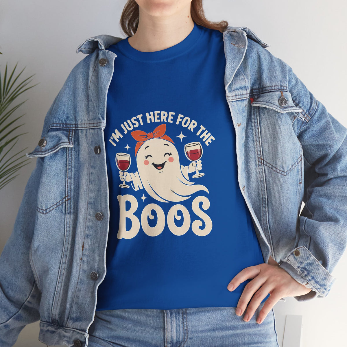 Rosie Ghost with Wine Boos T-Shirt | Halloween Wine Lover Tee