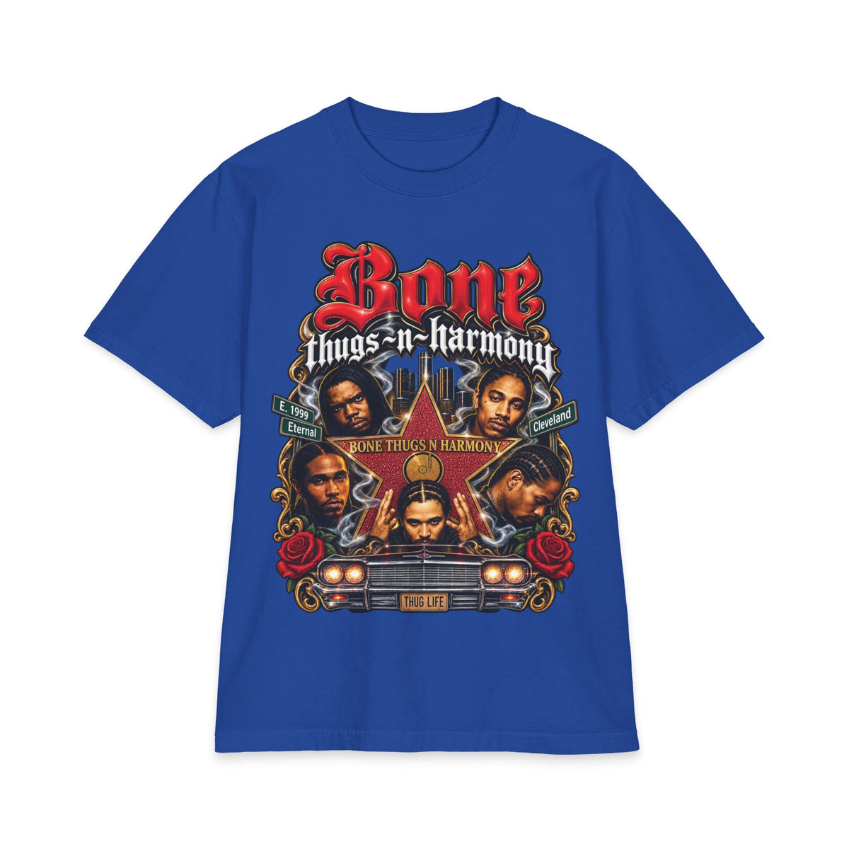 Bone Thugs-n-Harmony Graphic Tee | Rap Group Portraits, Classic Logo