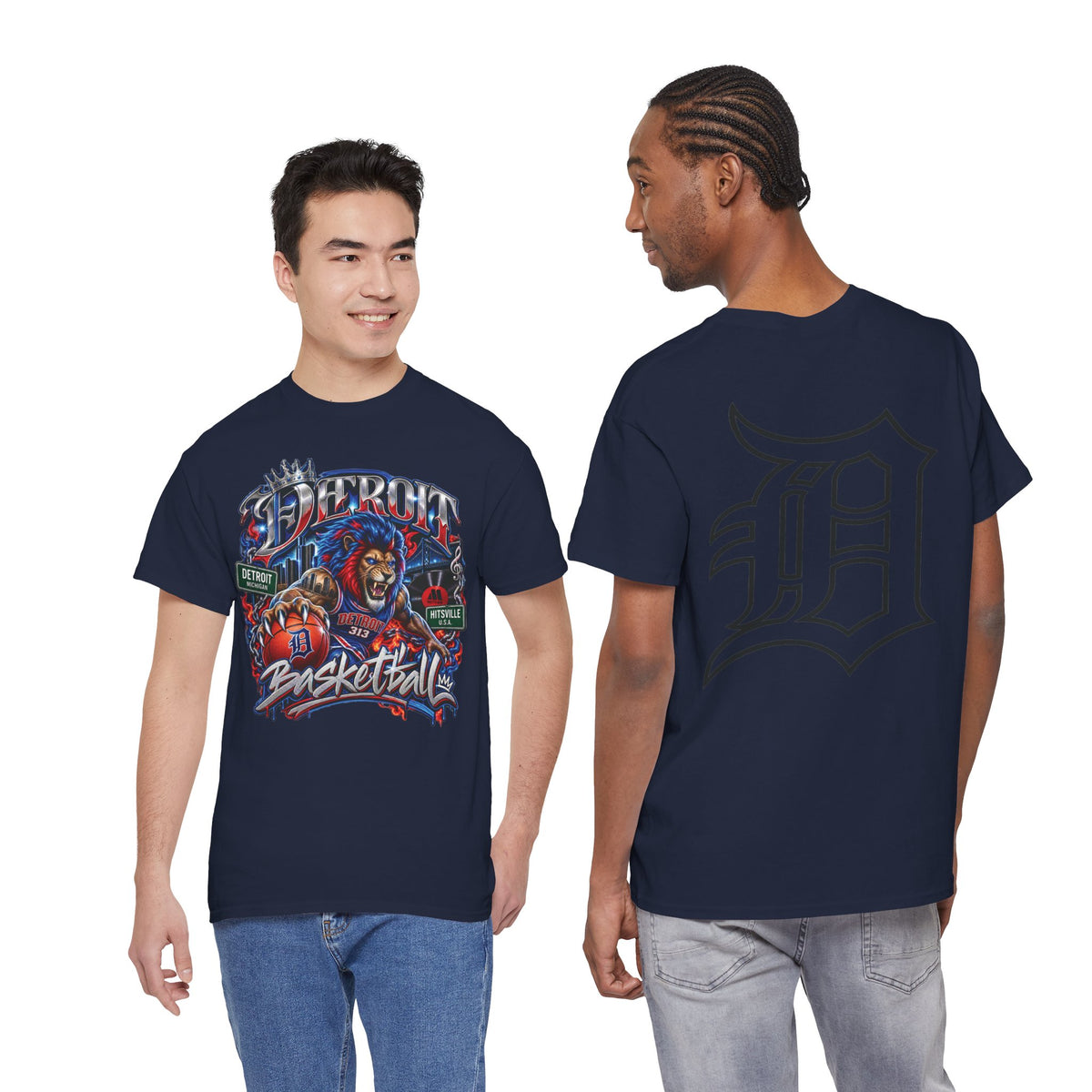 Detroit Basketball Tee | Motor City D Logo Shirt, Basketball Graphic