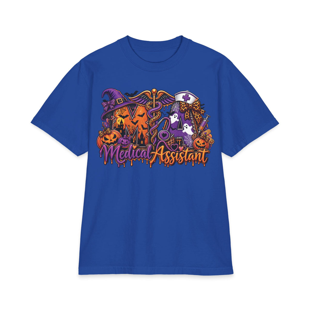 Halloween Medical Assistant T-Shirt | Witch Pumpkin Caduceus Nursing Tee