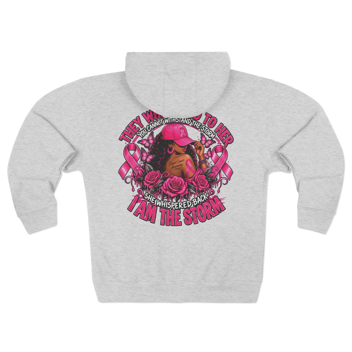 I Am The Storm breast cancer survivor design Hoodie | Zip Hoodie