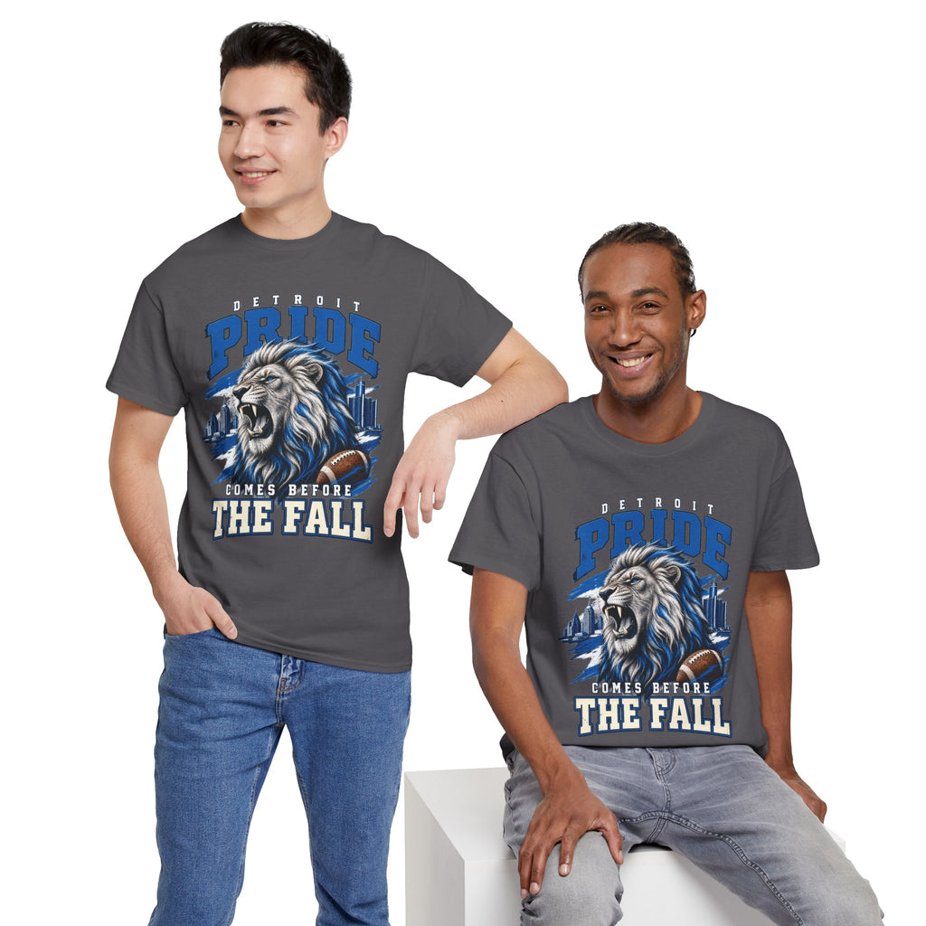 Detroit Pride Comes Before the Fall Lion Graphic T-Shirt