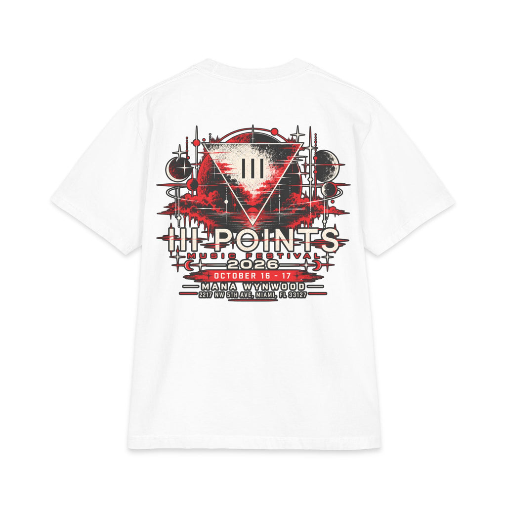 Three Points Rose Graphic T-Shirt | Band Tour Poster Style