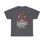 The Short Gnome T-Shirt | Christmas Gnome Plaid Hat, Holiday Lights Design