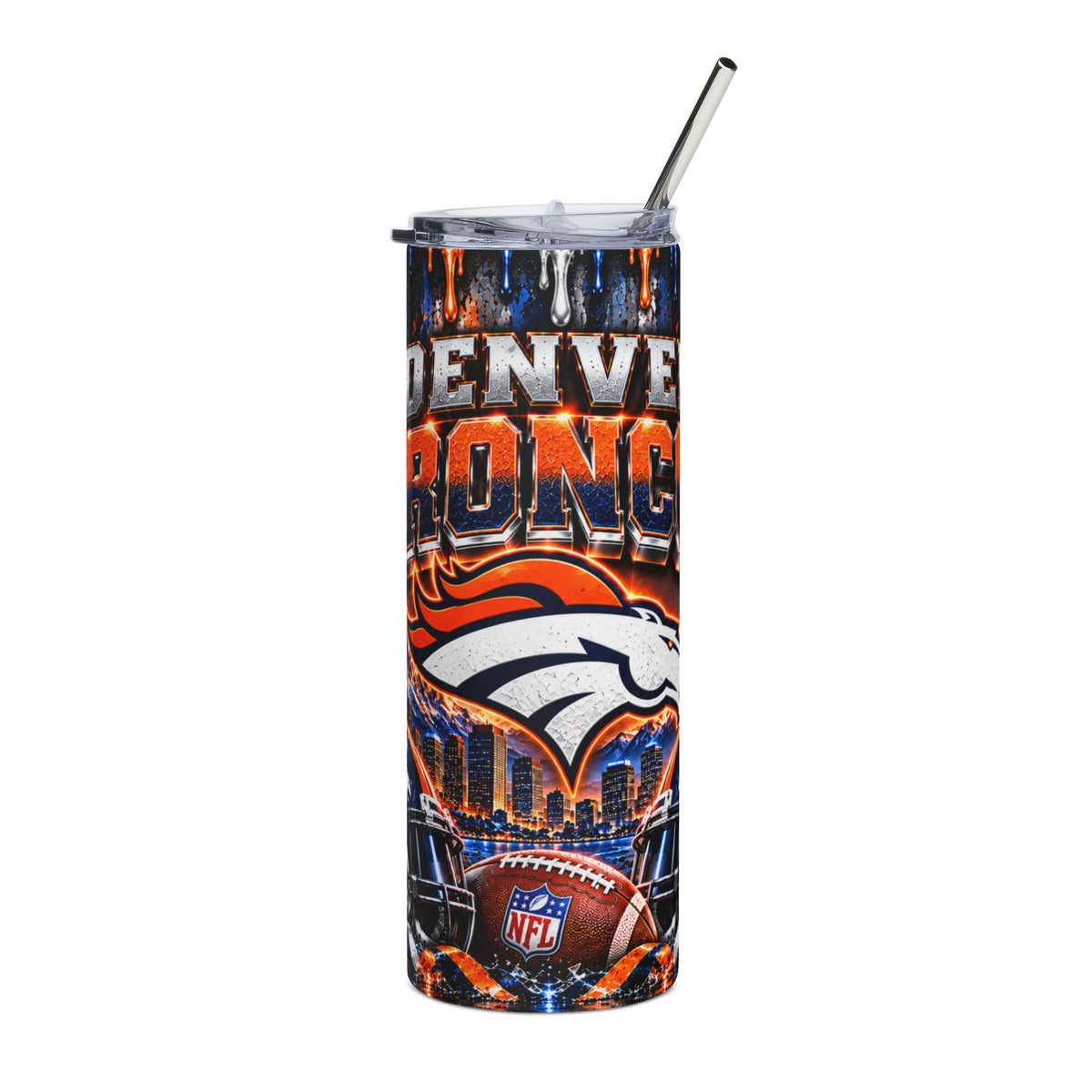 Denver Broncos Logo Tumbler | 20oz Stainless Steel Travel Cup