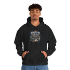 Raised On hip hop Hoodie | Vintage Guitar Skull Band Design