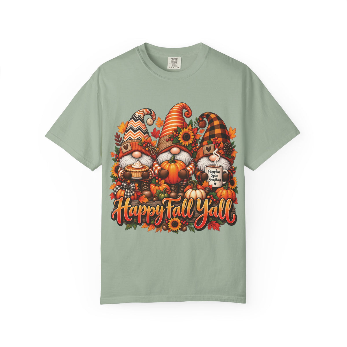 Happy Fall Y'all Gnomes T-Shirt | Autumn Pumpkin Sunflower Tee