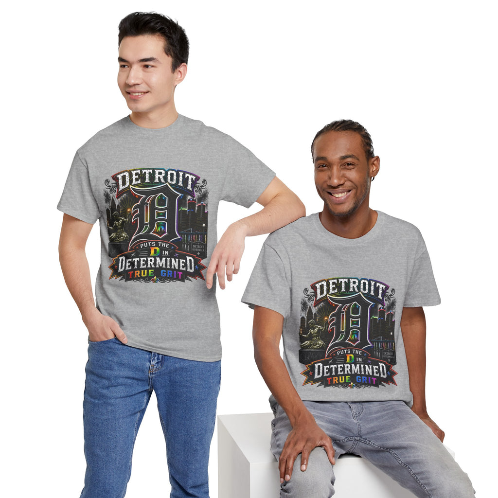 Detroit D Skyline Determined True Grit T-Shirt | City Pride Tee