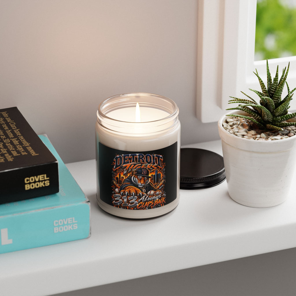 Detroit Tigers Mascot Graphic Candle | Scented Soy Candle 9oz