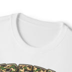 Gone Fishin' Papa Tee | Fishing Bass Graphic T-Shirt, Camo Lettering