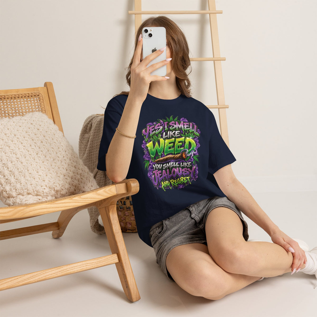 You Smell Like Weed T-Shirt | Cannabis Graphic Tee, Funny Stoner Slogan