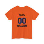 Detroit Lion Rider T-Shirt | Football Team Graphic Tee, Blue Mascot