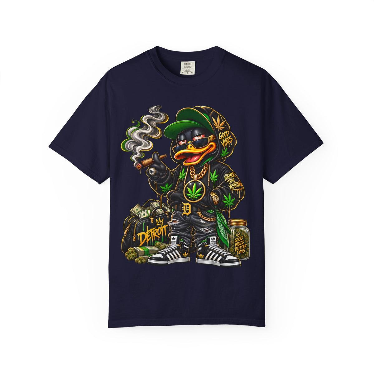Weed Duck Character T-shirt | Smoking Duck Graphic Tee