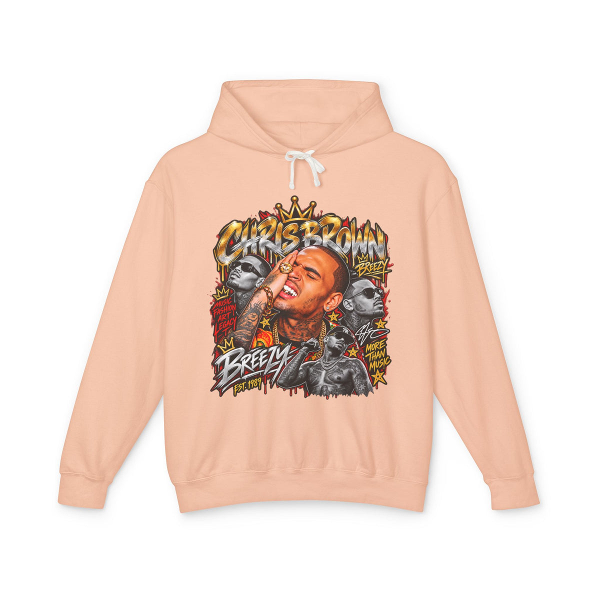 Breezy Portrait Graphic Hoodie | Hip Hop Graffiti Illustration