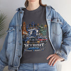 Detroit Skyline & Muscle Car T-Shirt | Motor City Icons, Fox Theatre, Vintage Auto