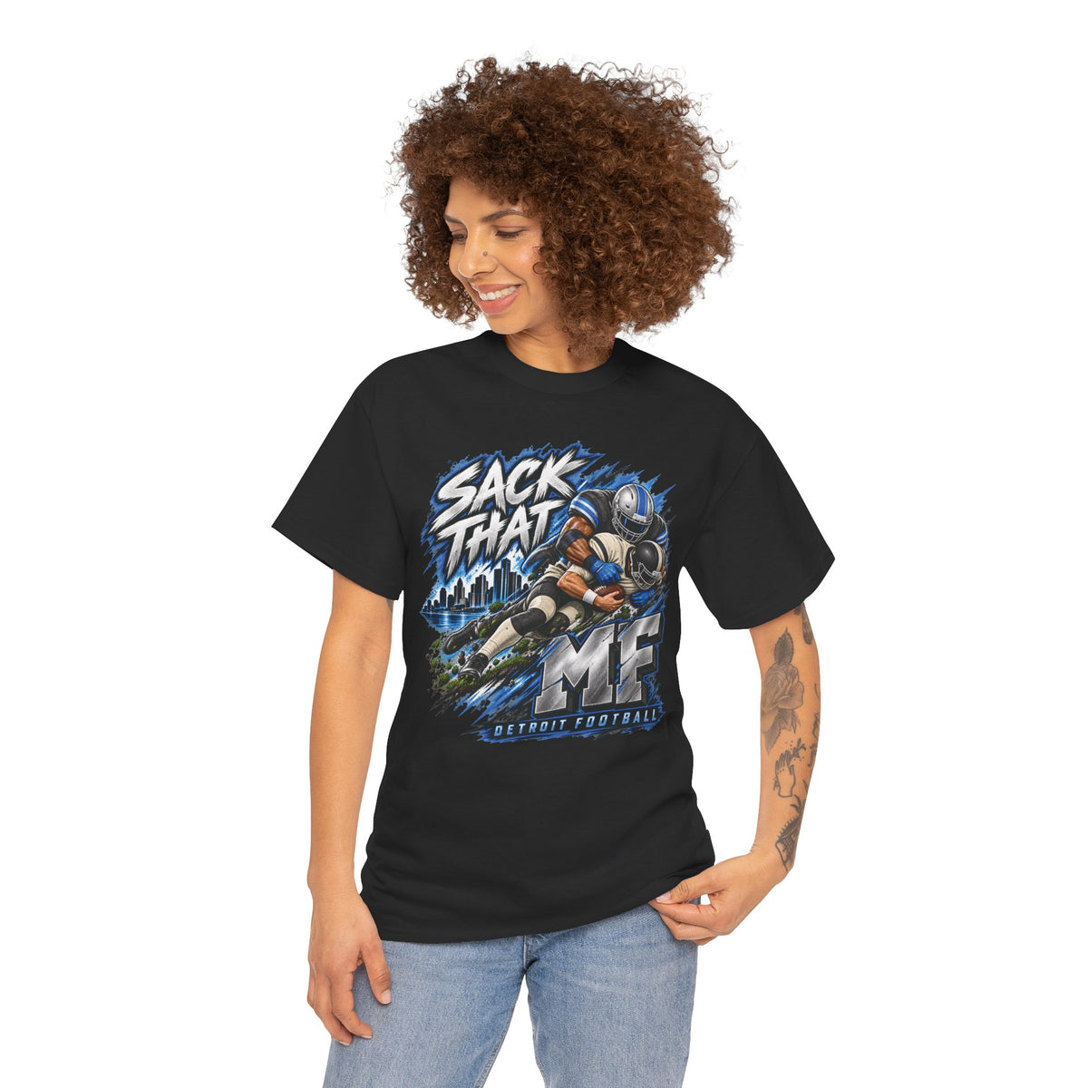 Sack That MF Lions football Graphic T-Shirt
