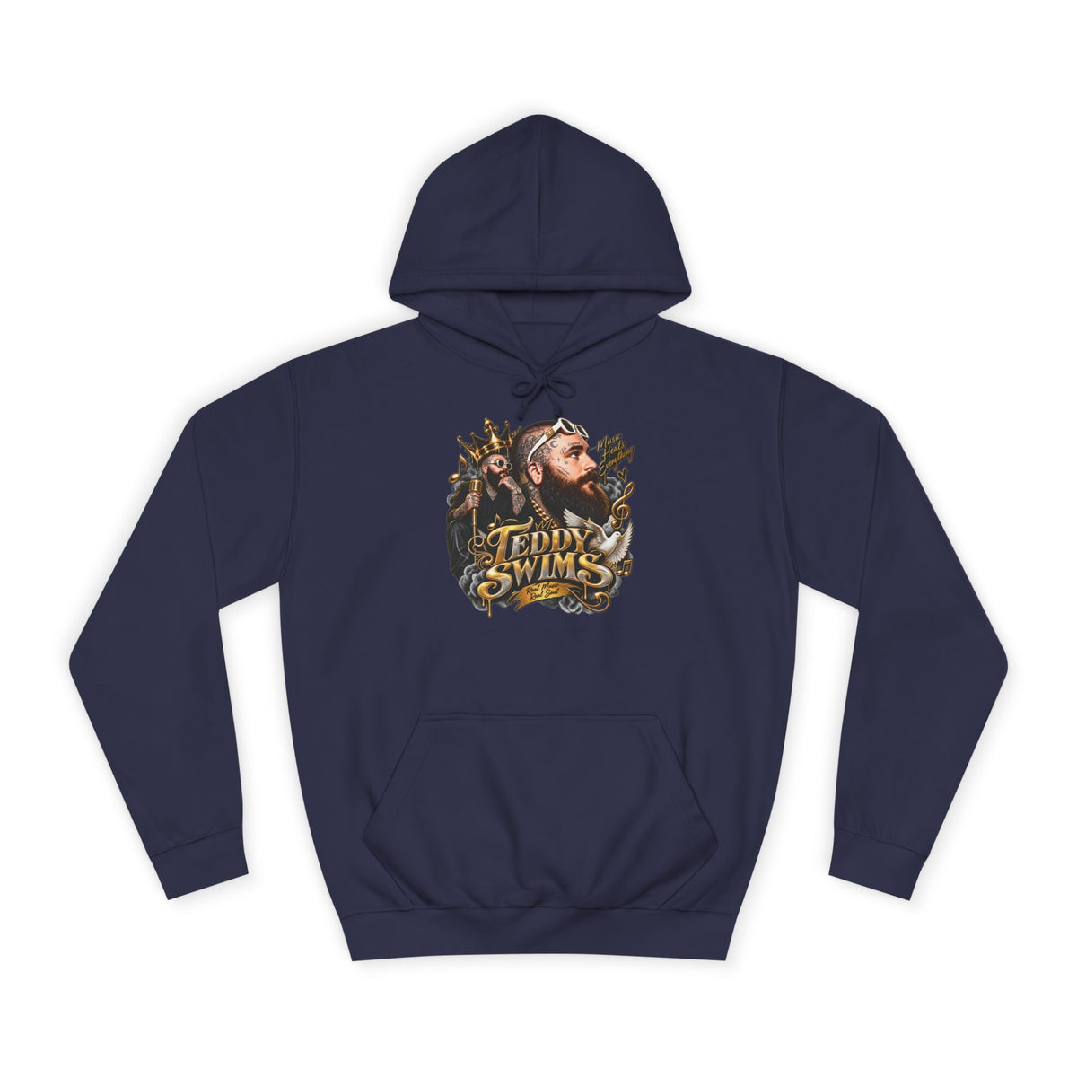 Teddy Swims Portrait Hoodie | Retro Floral Music Artist Logo