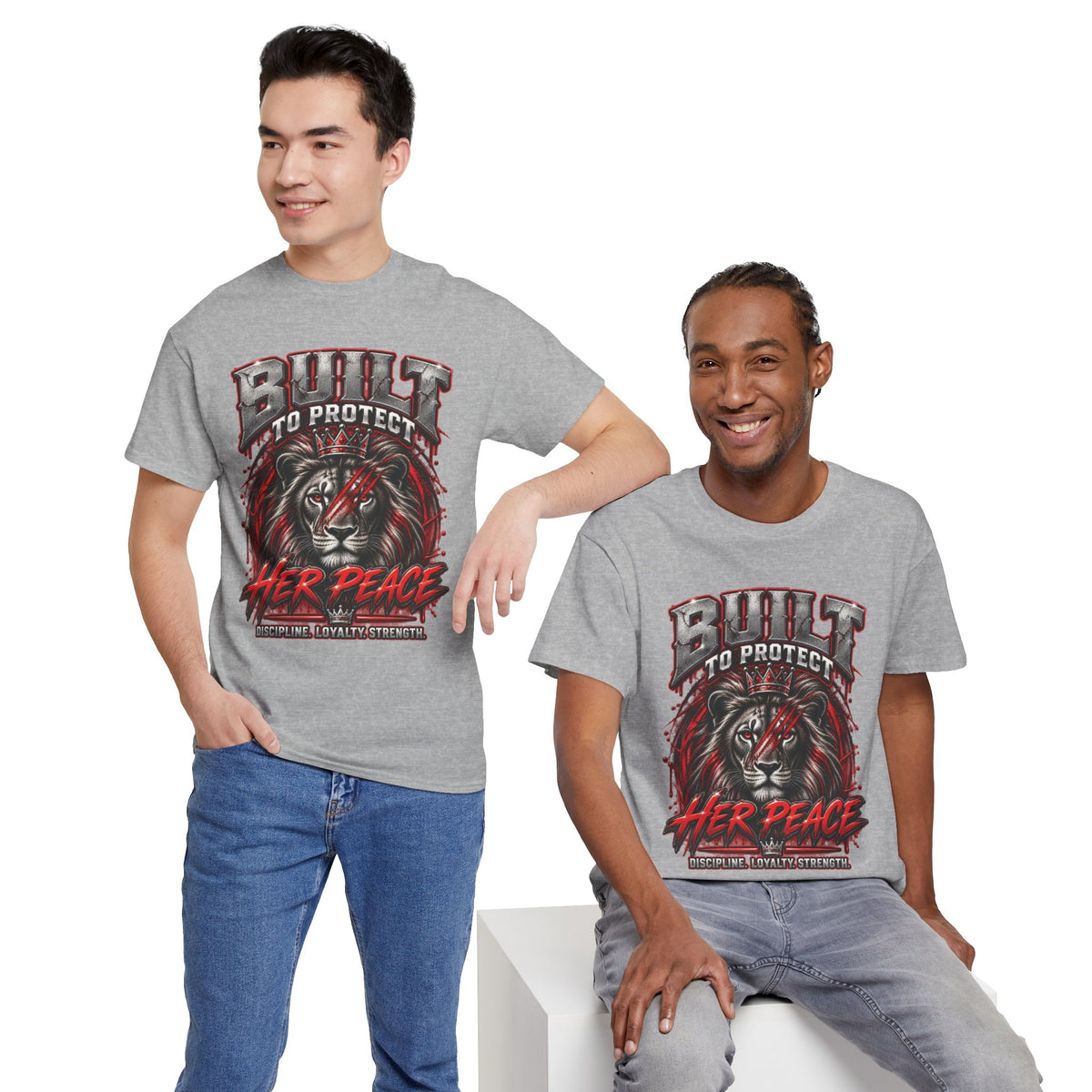 Built to Protect Her Peace Couples Graphic T-Shirt