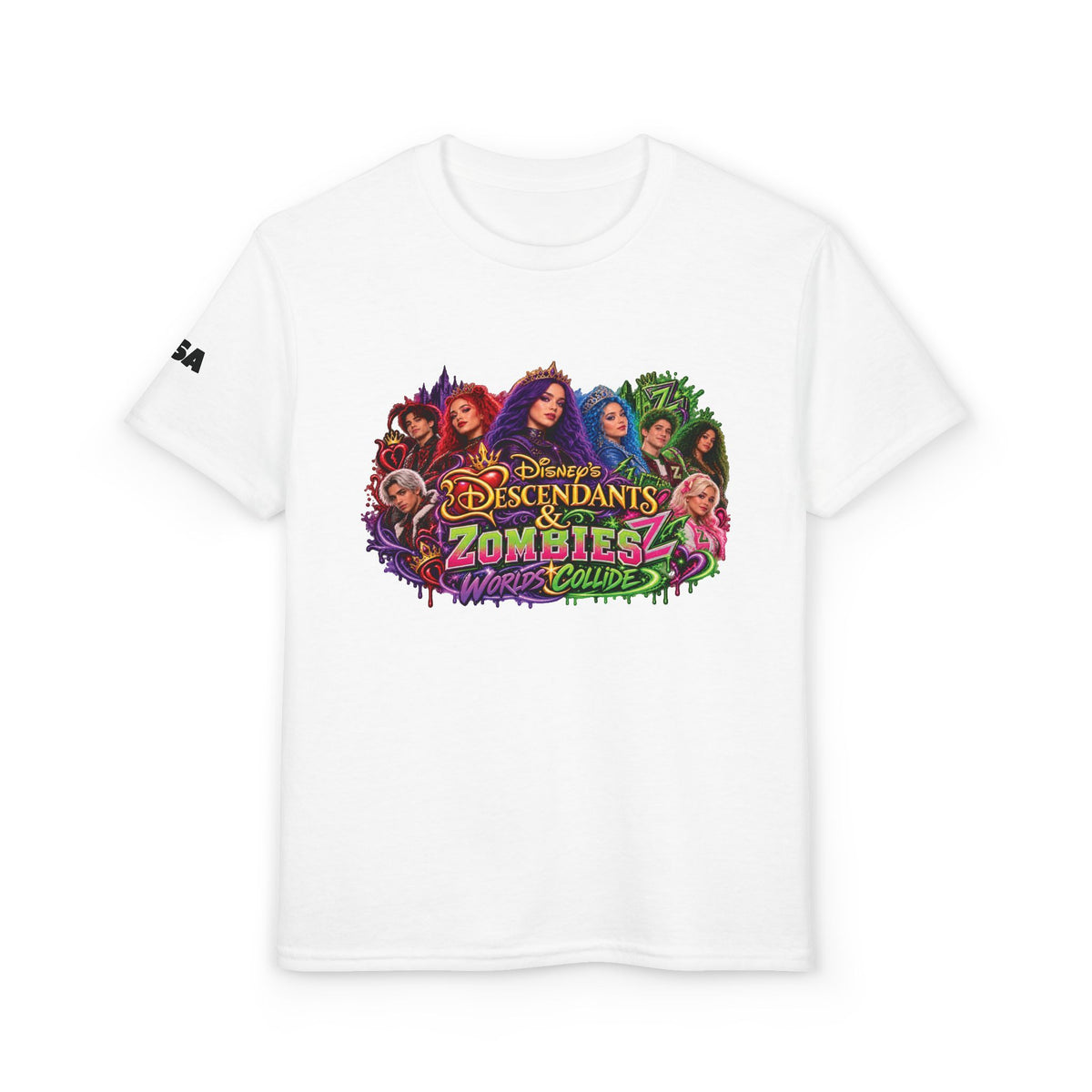 Zombies Characters Youth T-Shirt | Descendants Zombies Design