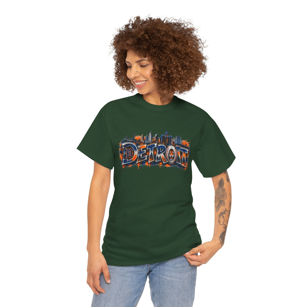 Detroit skyline graffiti T-Shirt | city skyline tee, urban street art