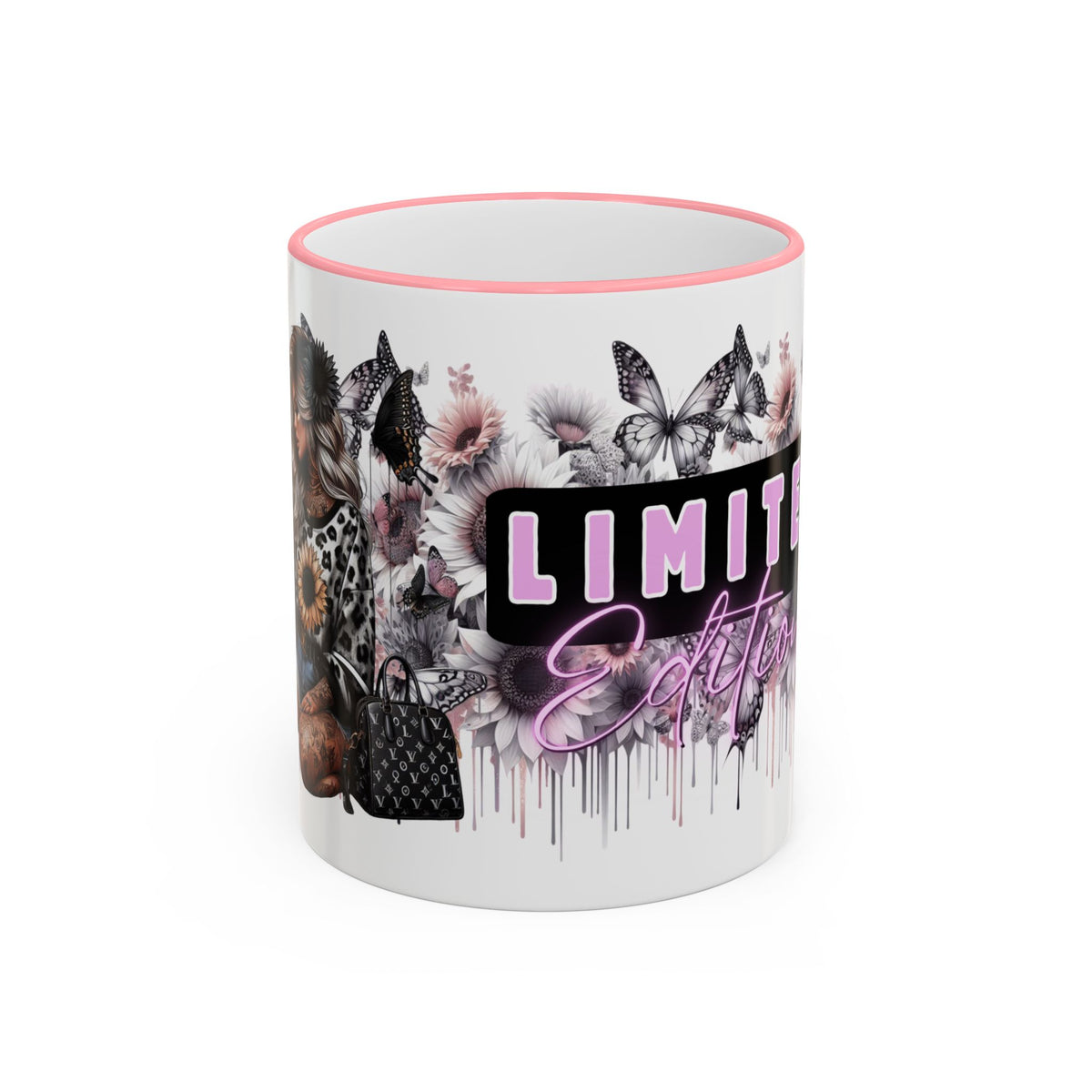 Limitless Beauty Mug | Accent Rim & Handle Ceramic Coffee Cup