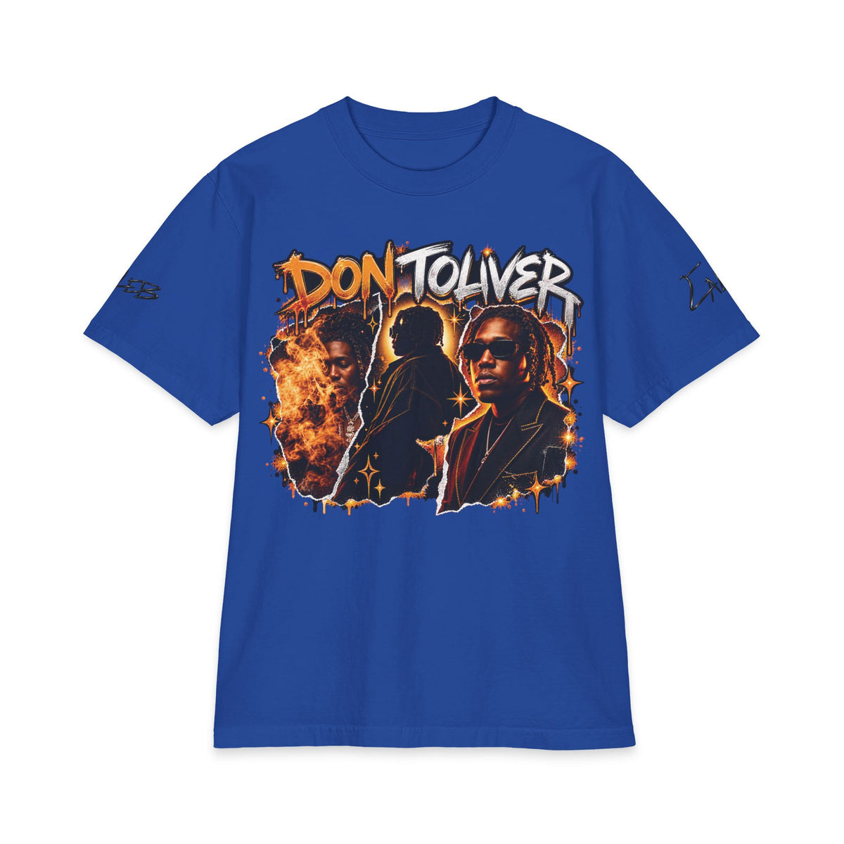 Don Toliver Portraits Graphic T-Shirt | Rap Artist Tee, Flame Collage