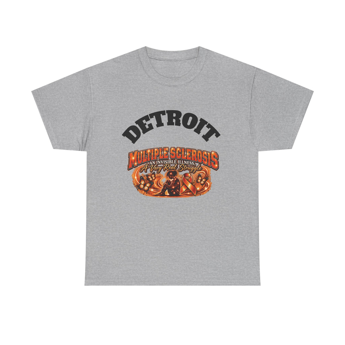 Detroit Multiple Sclerosis Awareness Tee | Neurology Ribbon Graphic
