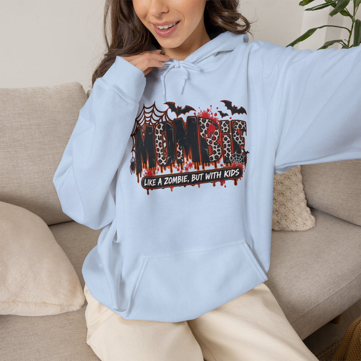 Mama Halloween Hoodie | spiderweb bats leopard print, spooky family mom sweatshirt