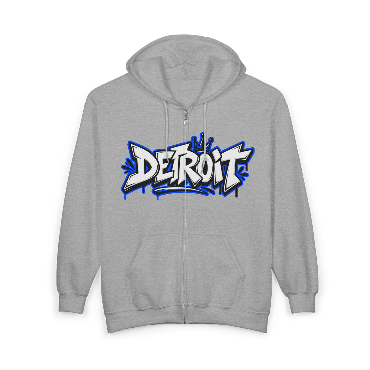 Detroit Graffiti Zip Hoodie | Detroit Rock City Back Print