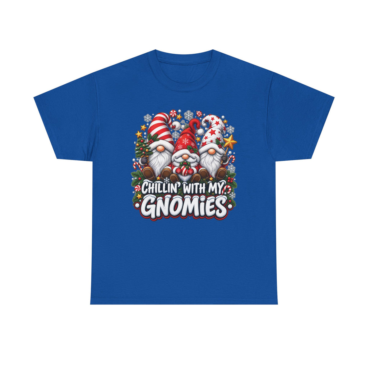 Chillin' With My Gnomies T-Shirt | Christmas Gnome Trio Tee