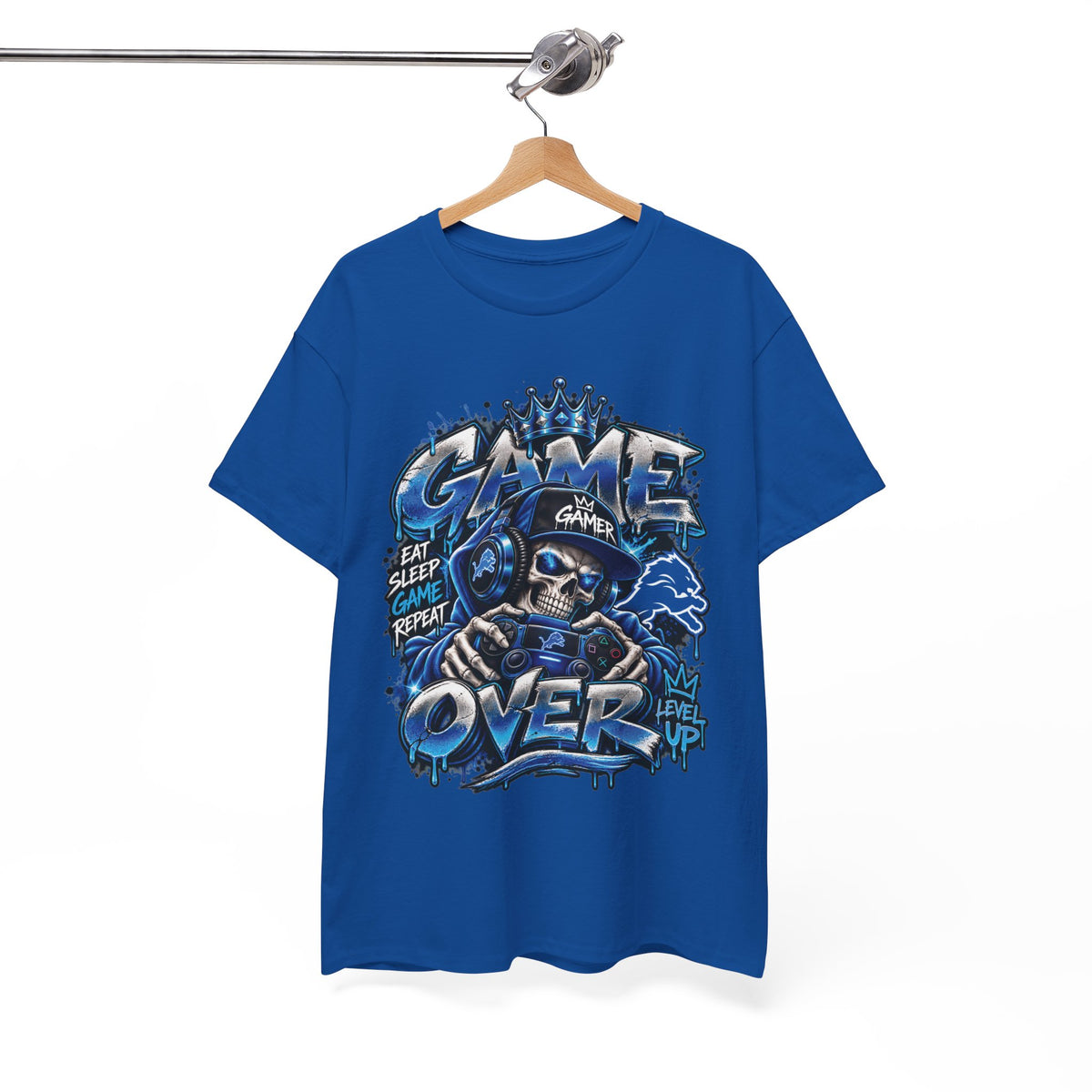 Game Over Skull Gamer Tee | Video Game Controller Graphic Shirt