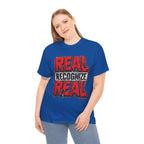 Real Recognize Real Tee | Bold Distressed Red Typography