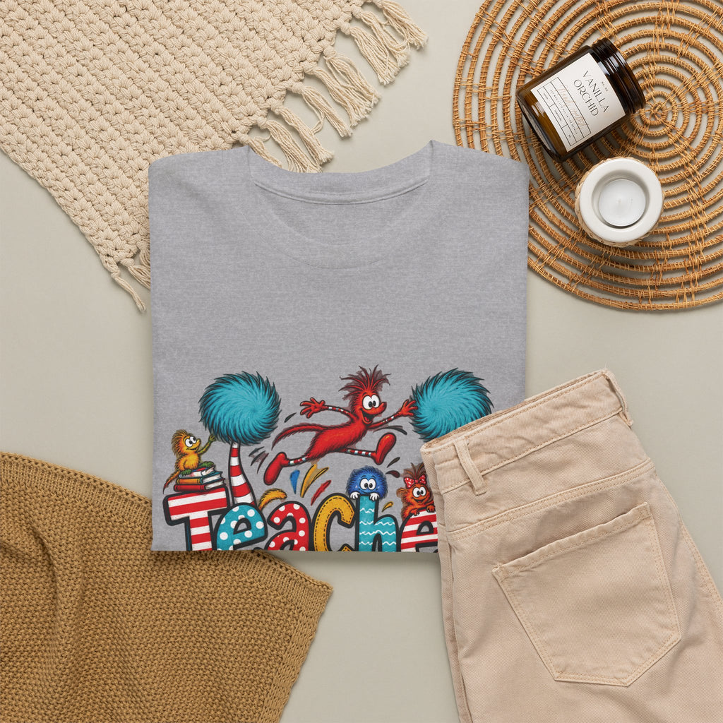 Teacher of Little Things T-Shirt | Colorful Dr. Seuss Style Kids Classroom Tee
