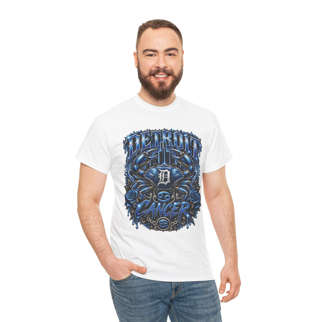 Detroit D Cancer graphic Tee | Blue skulls, Detroit D, streetwear
