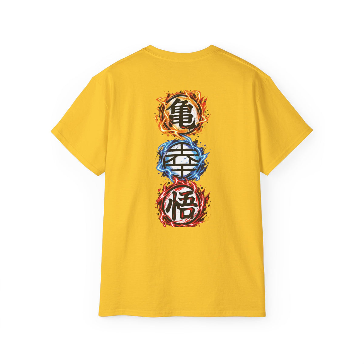 Dragon Ball Goku Illustration T-Shirt | Saiyan Pose, Kanji Back Print