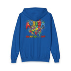 Autism Puzzle Heart Youth Hoodie | Awareness Puzzle Piece Zip Jacket